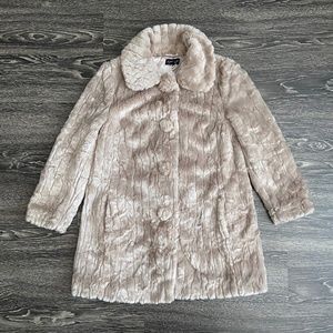 Topshop Faux Fur Vintage Peacoat